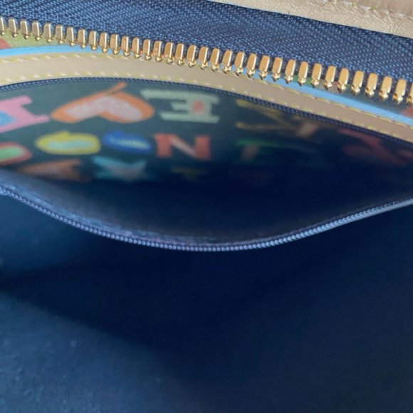 Vintage Dooney & Bourke Multicolor Graffiti Logo Shoulder Bag - Picture 8 of 8